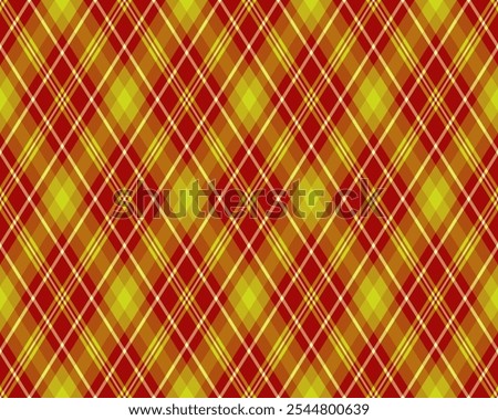 Argyle pattern of geometric rhombus. Harlequin check wallpaper design. Classic diamond shaped textile material for web background, print fabric clothing, sweater, wrapping paper, gift card, invitation