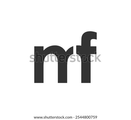 MF creative geometric initial based modern and minimal logo. Letter m f trendy fonts. Universal professional elegant techno vector design.