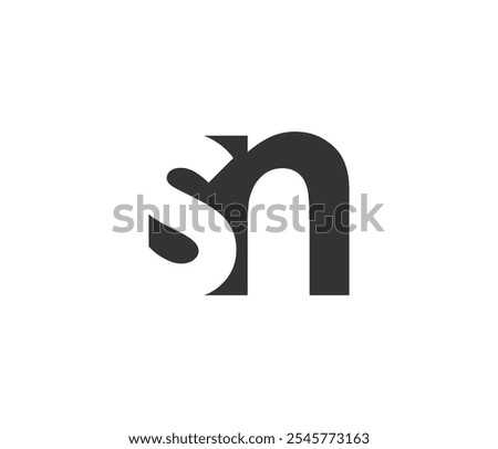 SN creative geometric initial based modern and minimal logo. Letter s n trendy fonts. Universal professional elegant techno vector design.