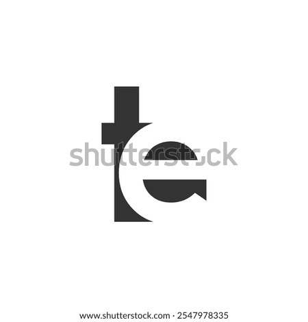 TE creative geometric initial based modern and minimal logo. Letter t e trendy fonts. Universal professional elegant techno vector design.