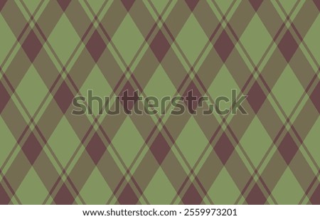 Argyle pattern of geometric rhombus. Harlequin check wallpaper design. Classic diamond shaped textile material for web background, print fabric clothing, sweater, wrapping paper, gift card, invitation