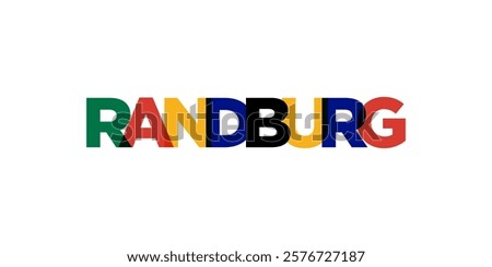 Randburg in the South Africa emblem. The design features a geometric style, vector illustration with bold typography in a modern font. The graphic slogan lettering.