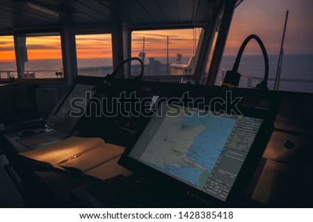 Similar – Image, Stock Photo bridge Cruise Technology