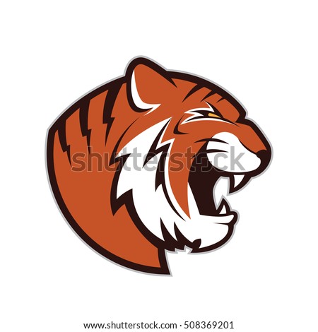 Tiger Head Mascot Stock Vector 508369201 : Shutterstock