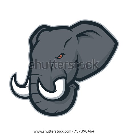 Elephant head mascot logo