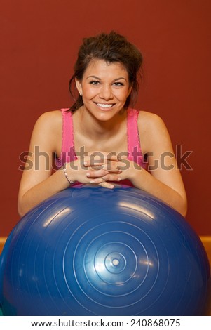 Fitness Training - woman with a medicine ball