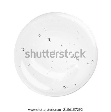 Serum gel toner drop. Clear skincare liquid texture. Cosmetic product swatch isolated on white background Foto d'archivio © 
