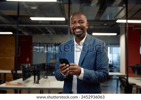 Similar – Image, Stock Photo smiling black man holding his hair in a tail