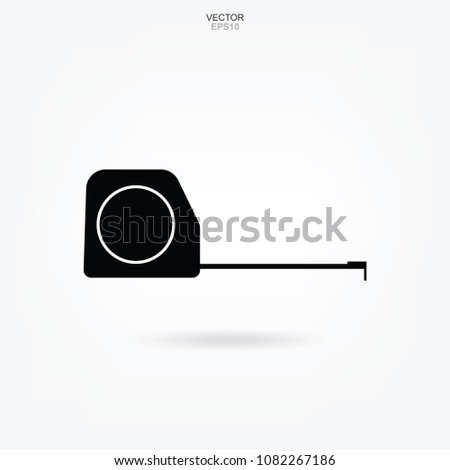 Tape measure icon. Craftsman tool sign and symbol. Vector illustration.