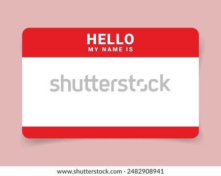 Graffiti tag background. Hello, my name is. Sticker your name tag. Street art graffiti background. Vector.