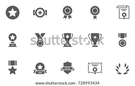 Set of Awards Vector Icons.