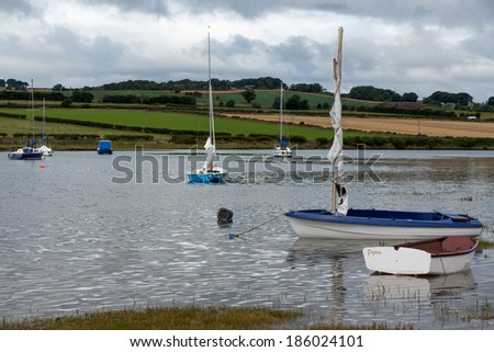 ALNMOUTH, NORTHUMBERLAND/UK - AUGUST 17 : Scenic view of the River Aln at Alnmouth Northumberland on August 17, 2010