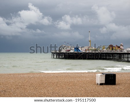 BRIGHTON, EAST SUSSEX/UK - MAY 24 : View of Brighton Pier in Brighton East Sussex on May 24, 2014