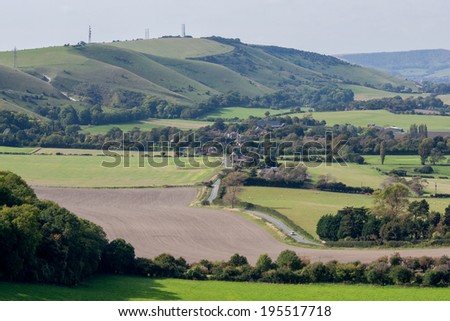 BRIGHTON, EAST SUSSEX/UK - SEPTEMBER 25 : The rolling Sussex countryside near Brighton East Sussex on September 25, 2011