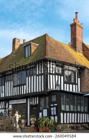 RYE, EAST SUSSEX/UK - MARCH 11 : View of the Parlour aand Fireplace Bar in Rye East Sussex on March 11, 2015