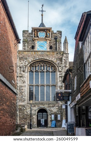 RYE, EAST SUSSEX/UK - MARCH 11 : The Parish Church of St Mary the Virgin in Rye East Sussex on March 11, 2015
