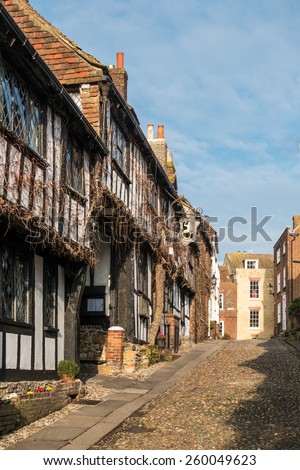 RYE, EAST SUSSEX/UK - MARCH 11 : View of the Mermaid Inn in Rye East Sussex on March 11, 2015