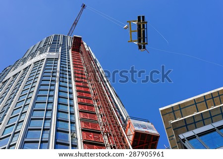 LONDON - JUNE 10 : Construction of the South Bank Tower in London on June 10, 2015