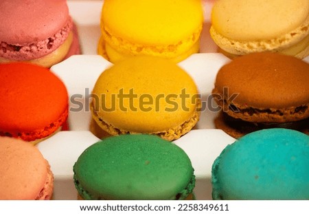 colorful macarons yummy sweety background