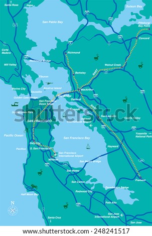 San Francisco Bay Area map 