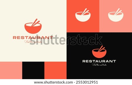 Premium Restaurant Tor Flame Fire and creative cooking logo design 