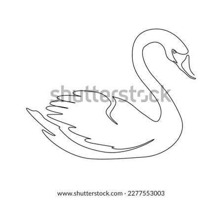 Swan Line Drawing | Free download on ClipArtMag