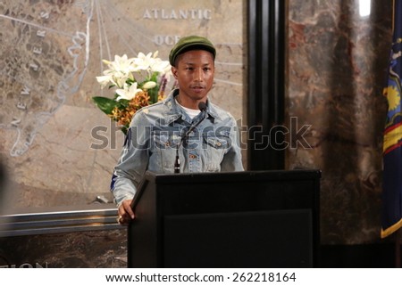 NEW YORK, NY - MARCH 20,2015:Pharrell Williams \