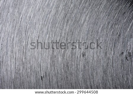 Brushed metal plate background.