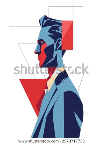 Similar – Image, Stock Photo Male artist creating print on t-shirt