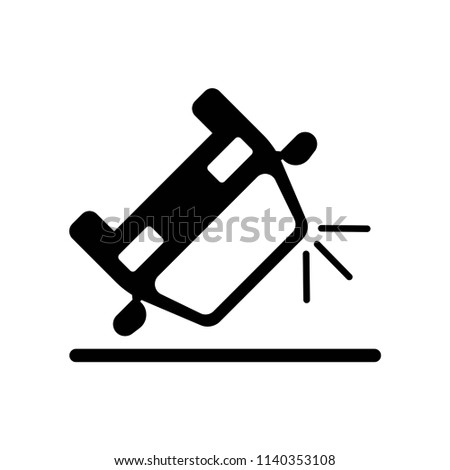 Overturned Car icon vector icon. Simple element illustration. Overturned Car symbol design. Can be used for web and mobile. dui icon