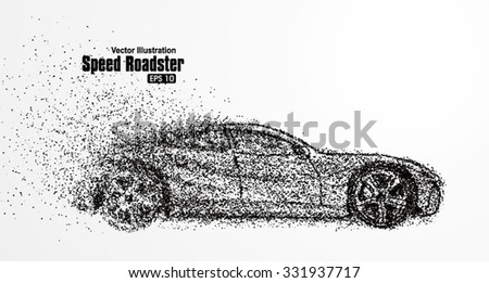 Roadster particles, symbolizing speed vector illustration.