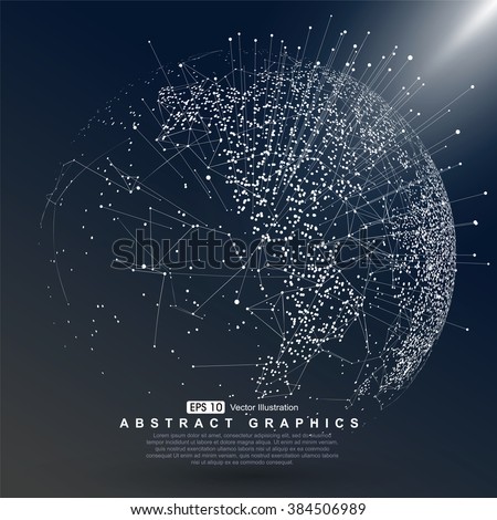 World map point, line, composition, representing the global, Global network connection,international meaning.