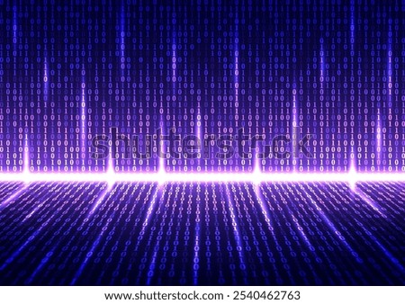 Digital binary data technology background. Data software programming code technology concept. Design for binary,data,matrix,wide,vector,illustration.