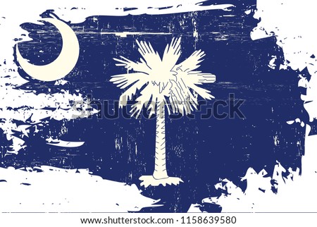 South Carolina flag with a texture