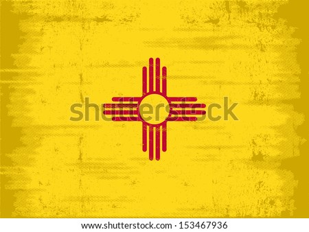 New Mexico grunge Flag. Flag of New Mexico with a texture.