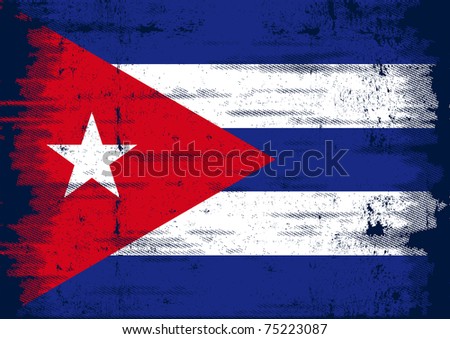 Cuban grunge flag A grunge flag of Cuba with a texture