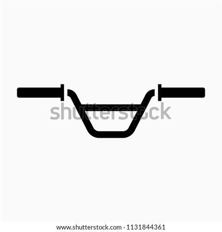 Outline beautiful bicycle handlebar vector icon