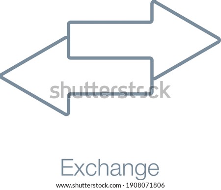 Exchange arrow icon, reverse swap vector switch flip. Exchange data symbol icon.