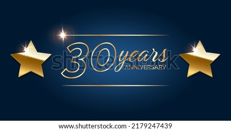 30 anniversary template celebration party. 30 years anniversary hapy birthday first invitation celebration party card event.