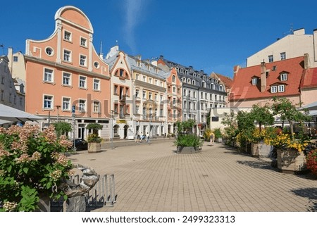 Similar – Image, Stock Photo old town Town Downtown