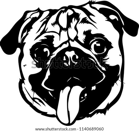 Download Pug Silhouette Vector At Getdrawings Free Download