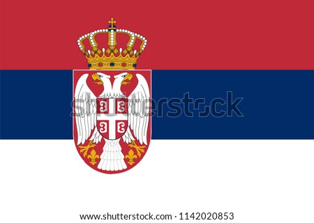 Serbia Serbian Country Flag Illustration Design