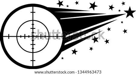 Hunting Scope Sight Shooting Target Motion Moving Effect With Speed Line Trails