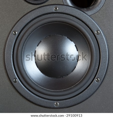 Loud speaker detail, round membrane, graphic picture