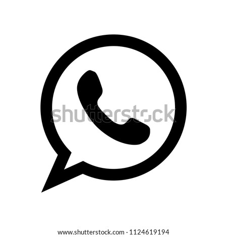 Phone vector icon, social media symbol. Simple, flat design for web or mobile app