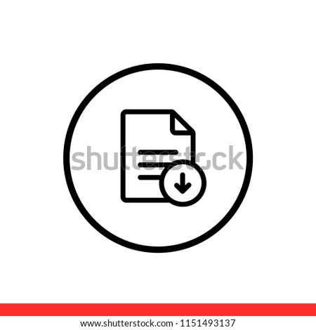 File upload vector icon, document symbol. Simple, flat design for web or mobile app