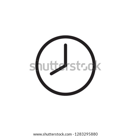 Set of time, clock, watch, timer vector simple outline icons  eight o'clock