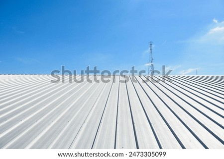 Similar – Image, Stock Photo Metal sheet roof of warehouse