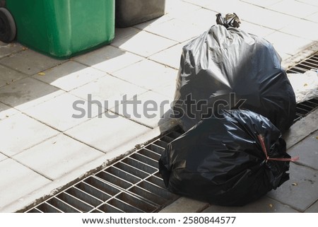 Similar – Image, Stock Photo Metal Garbage Bins Close Up View