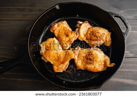 Similar – Image, Stock Photo Pan with fried chicken and vegetables